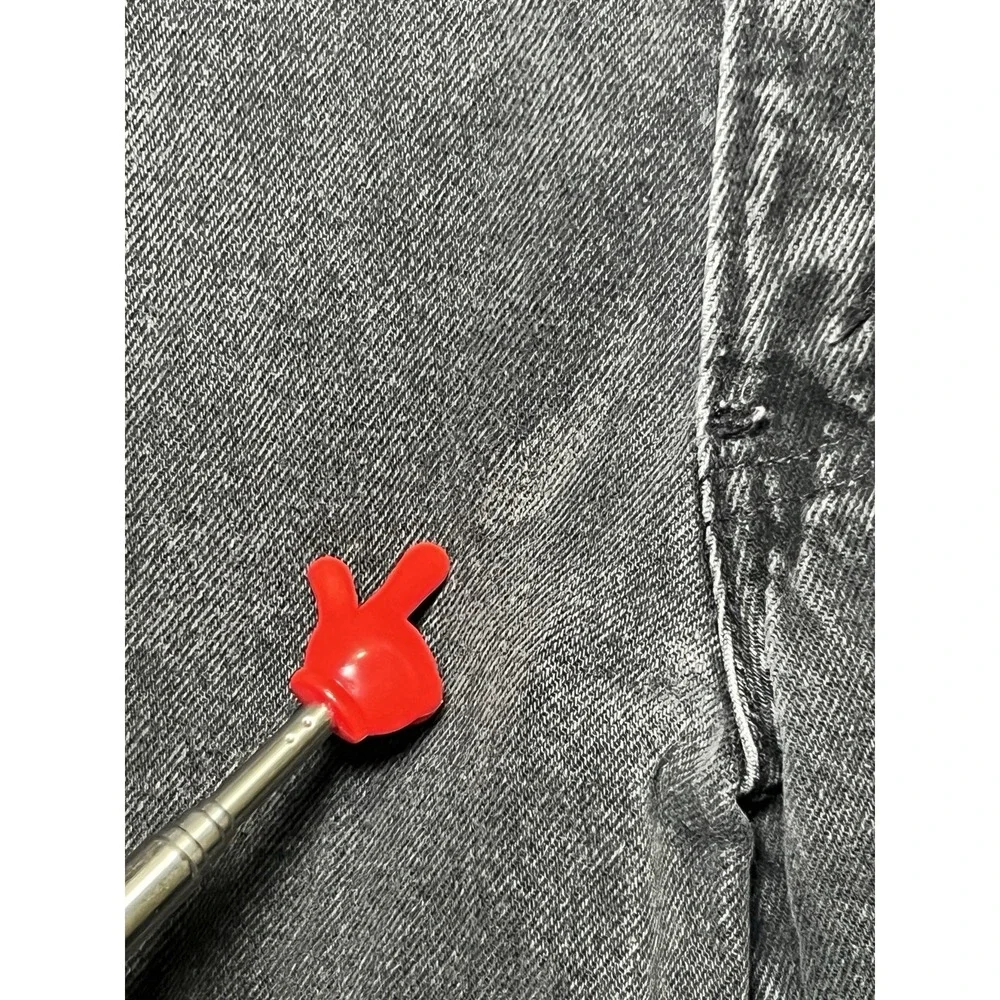 Levi Strauss Size34 (1996) 550 Washed Black Vintage Denim Jeans Orange Tab